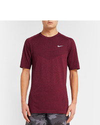 Мужская темно-красная футболка с круглым вырезом от Nike