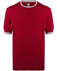 Мужская темно-красная футболка с круглым вырезом от Eleventy