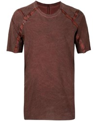 Мужская темно-красная футболка с круглым вырезом от Isaac Sellam Experience