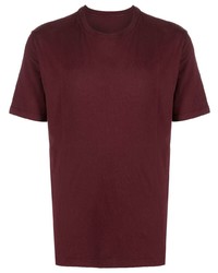 Мужская темно-красная футболка с круглым вырезом от Maison Margiela