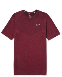 Мужская темно-красная футболка с круглым вырезом от Nike