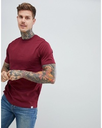 Мужская темно-красная футболка с круглым вырезом от Pull&Bear