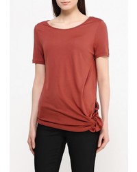 Женская темно-красная футболка с круглым вырезом от Vero Moda