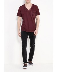 Мужская темно-красная футболка от Diesel