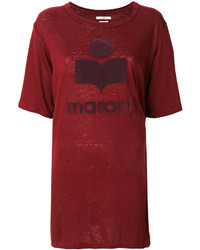 Женская темно-красная футболка от Etoile Isabel Marant