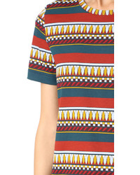 Женская темно-красная футболка от Tory Burch