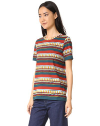 Женская темно-красная футболка от Tory Burch