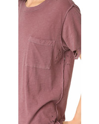 Женская темно-красная футболка от NSF