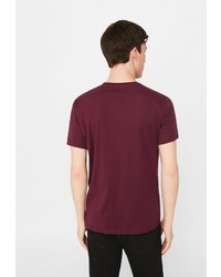 Мужская темно-красная футболка от Mango Man