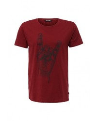 Мужская темно-красная футболка от Only &amp; Sons