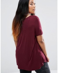 Женская темно-красная футболка от Brave Soul