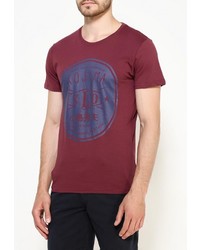 Мужская темно-красная футболка от Solid