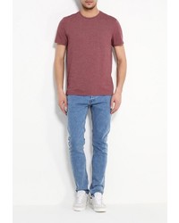 Мужская темно-красная футболка от Topman