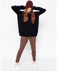 Женская темно-красная шапка от Asos