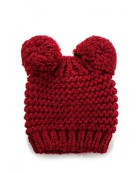 Женская темно-красная шапка от Moronero