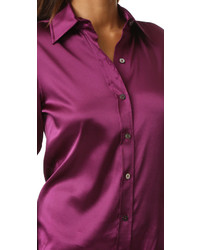 Темно-красная шелковая блузка от Ramy Brook