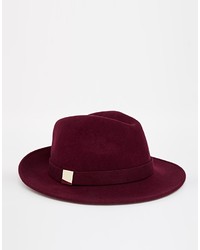 Женская темно-красная шерстяная шляпа от French Connection