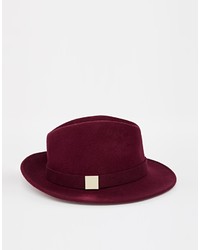 Женская темно-красная шерстяная шляпа от French Connection