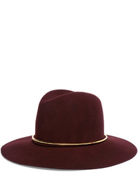 Женская темно-красная шерстяная шляпа от Janessa Leone