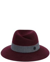 Женская темно-красная шерстяная шляпа от Maison Michel