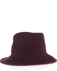 Женская темно-красная шерстяная шляпа от Stella McCartney
