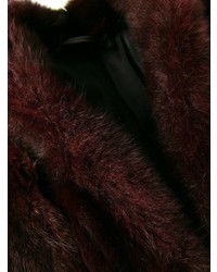 Темно-красная шуба от Christian Dior Vintage