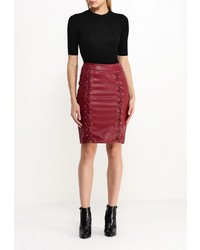 Темно-красная юбка-карандаш от Paccio