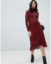 Темно-красная юбка-миди с принтом от Soaked in Luxury