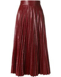 Темно-красная юбка со складками от Aviu