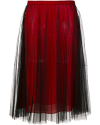 Темно-красная юбка со складками от Versace