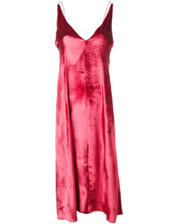 Темно-красное бархатное платье-комбинация от Forte Forte