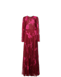 Темно-красное вечернее платье из фатина с цветочным принтом от Sachin + Babi