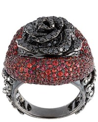 Темно-красное кольцо от Lydia Courteille