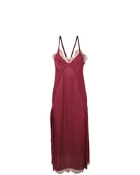 Темно-красное кружевное платье-комбинация от Off-White