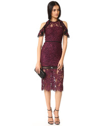 Темно-красное кружевное платье от Alexis