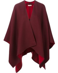 Темно-красное пальто-накидка от Burberry