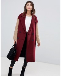 Женское темно-красное пальто от ASOS DESIGN