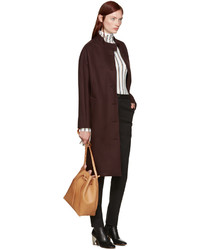 Женское темно-красное пальто от Aalto