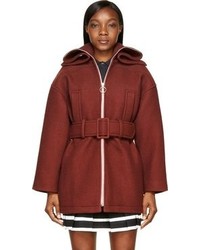 Женское темно-красное пальто от Carven