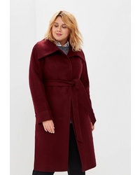 Женское темно-красное пальто от Chic de Femme
