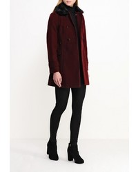 Женское темно-красное пальто от Dorothy Perkins