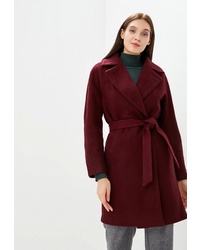 Женское темно-красное пальто от Grand Style