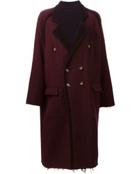 Женское темно-красное пальто от MM6 MAISON MARGIELA