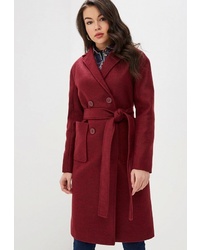 Женское темно-красное пальто от Ovelli