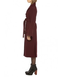 Женское темно-красное пальто от Soeasy