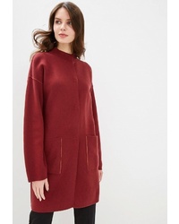 Женское темно-красное пальто от United Colors of Benetton