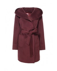 Женское темно-красное пальто