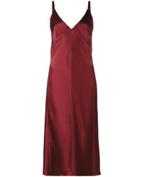 Темно-красное платье-комбинация от Helmut Lang
