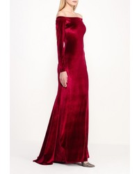 Темно-красное платье-макси от adL
