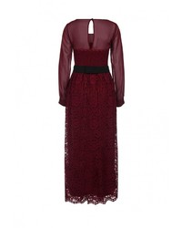 Темно-красное платье-макси от LAMANIA